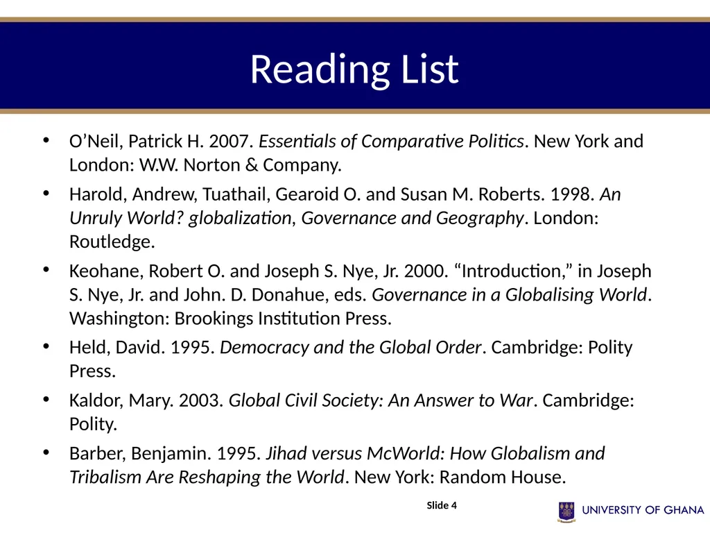 POLI 214 Introduction to Comparative Politics - slide 4 of 25