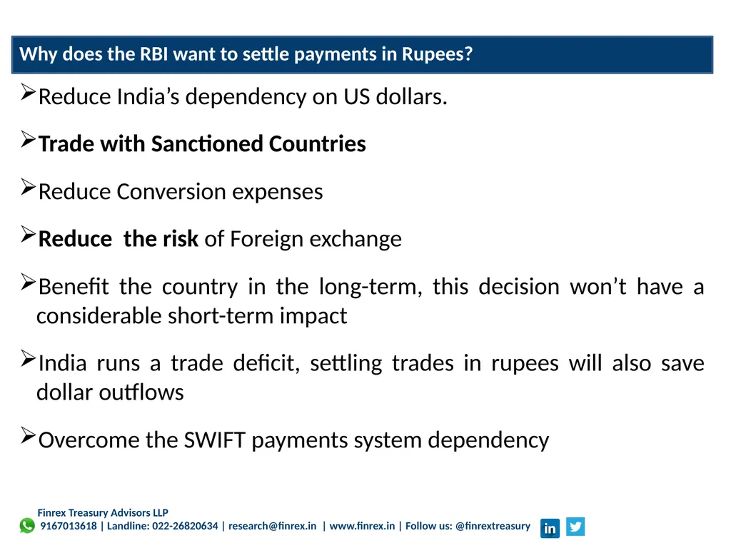 Finrex Treasury Advisors LLP Corporate - slide 22 of 27