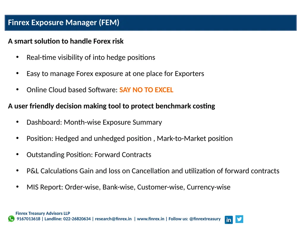 Finrex Treasury Advisors LLP Corporate - slide 9 of 27