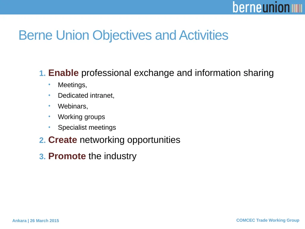 PROTECTING EXPORTERS The role of Berne Union - slide 16 of 19