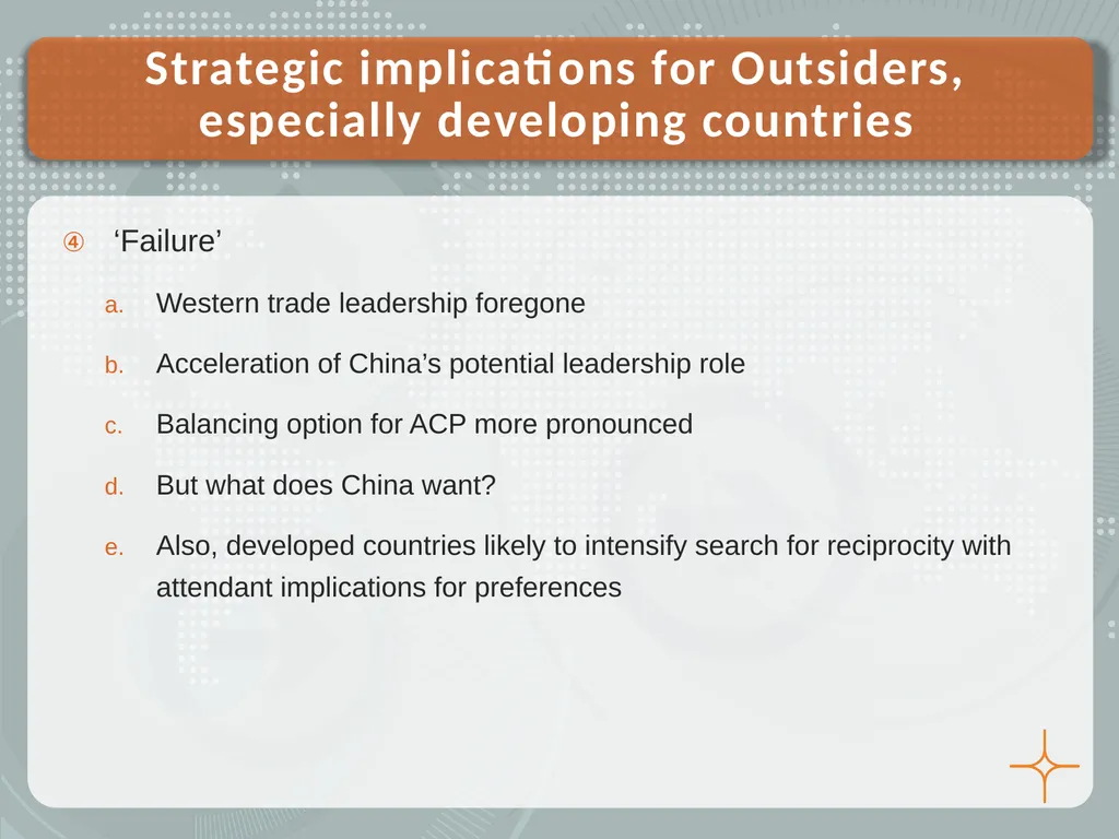 Mega-regional Trade Agreements and Outsiders, - slide 17 of 21