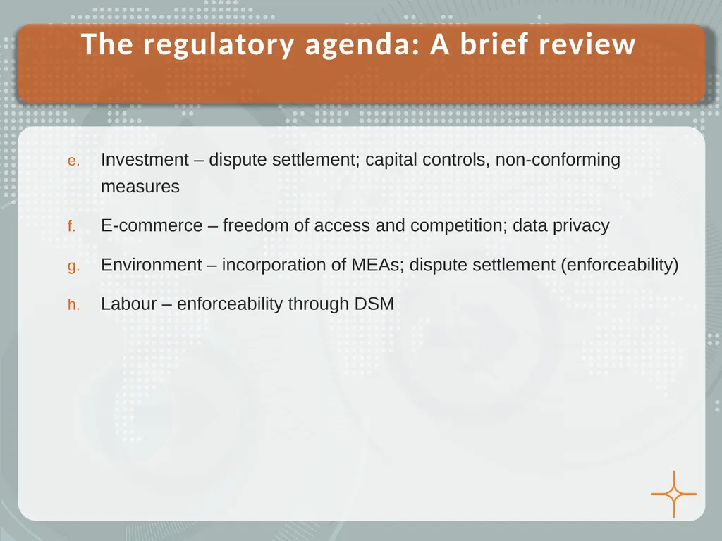 Mega-regional Trade Agreements and Outsiders, - slide 11 of 21