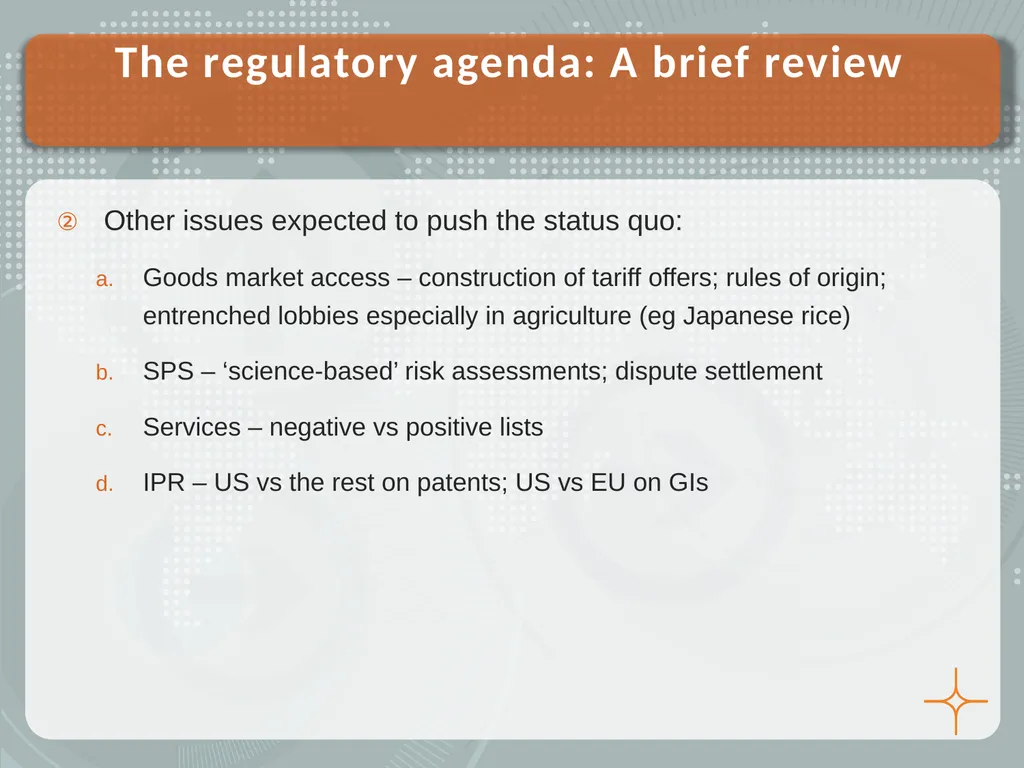 Mega-regional Trade Agreements and Outsiders, - slide 12 of 21