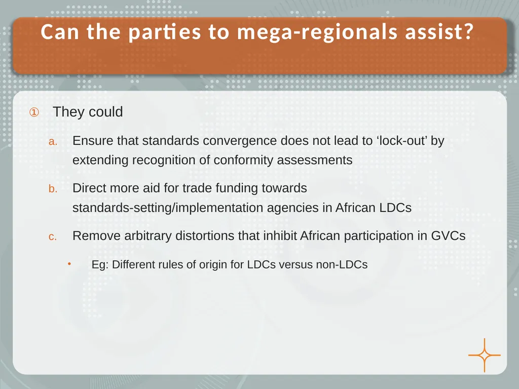 Mega-regional Trade Agreements and Outsiders, - slide 20 of 21