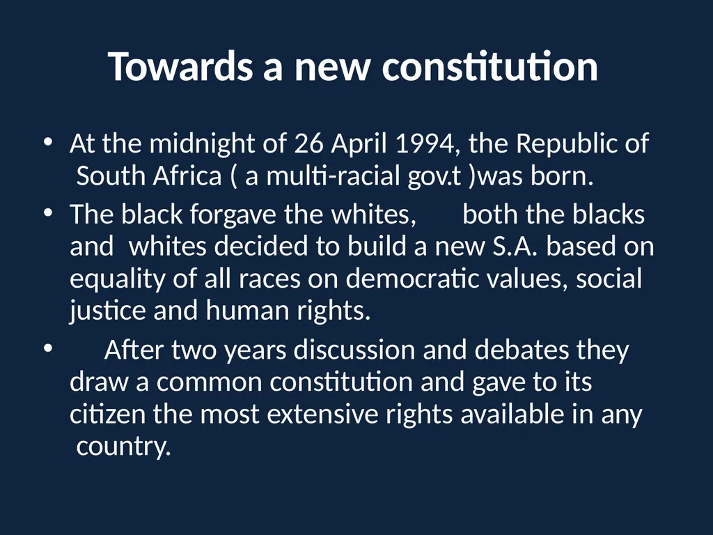 Constitutional Design Nelson Mandela & South - slide 10 of 31