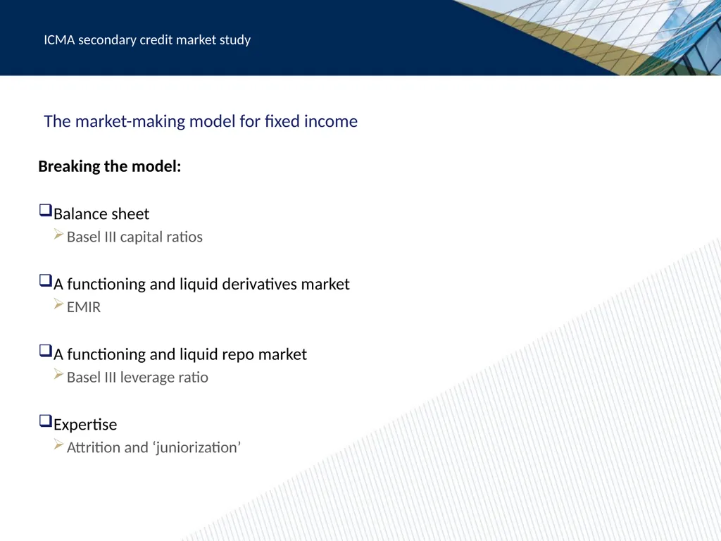 ICMA secondary credit market study: meeting the - slide 8 of 20