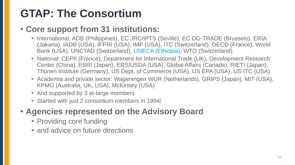 The Global Trade Analysis Project (GTAP): Data, - slide 12 of 22