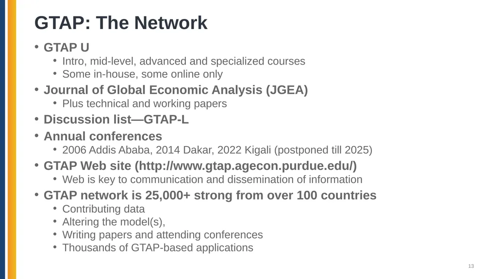 The Global Trade Analysis Project (GTAP): Data, - slide 13 of 22