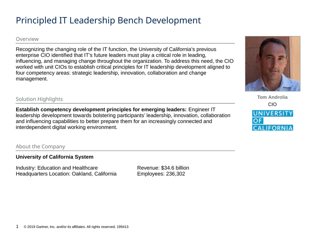 Principled IT Leadership Bench Development