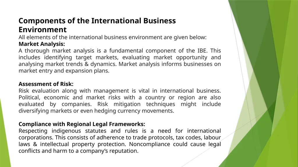 International Business Environment By - slide 5 of 8