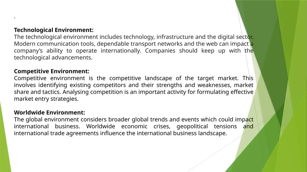 International Business Environment By - slide 4 of 8