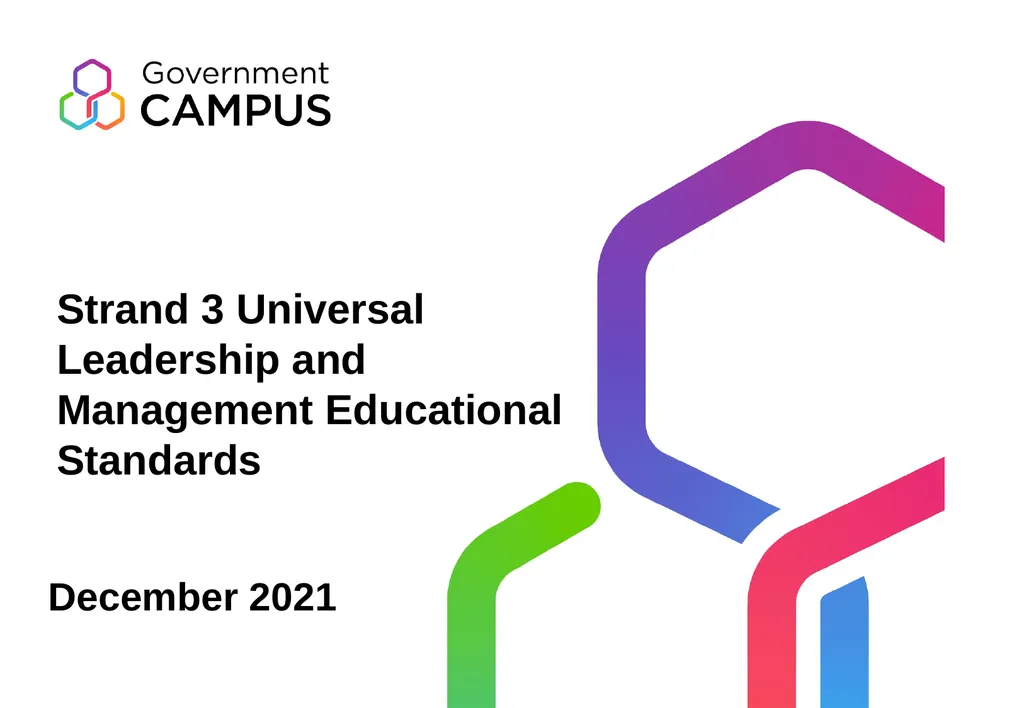 Strand 3 Universal Leadership and Management - slide 1 of 10