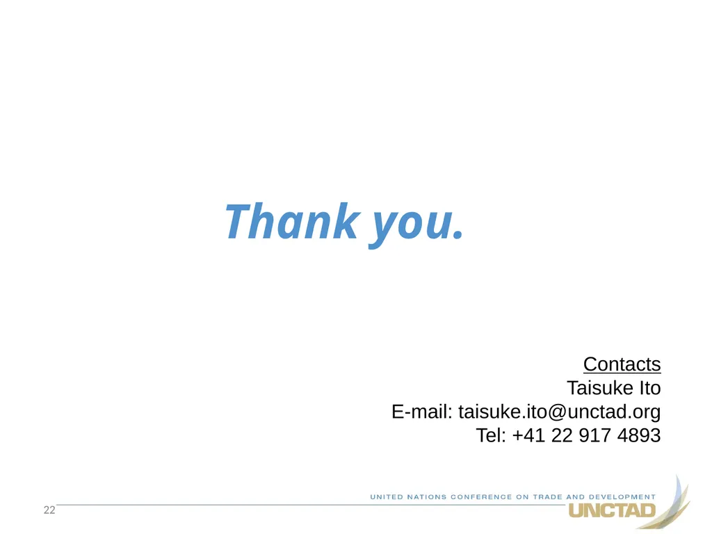 Multilateral Trade Negotiations After MC11 4 May - slide 22 of 22
