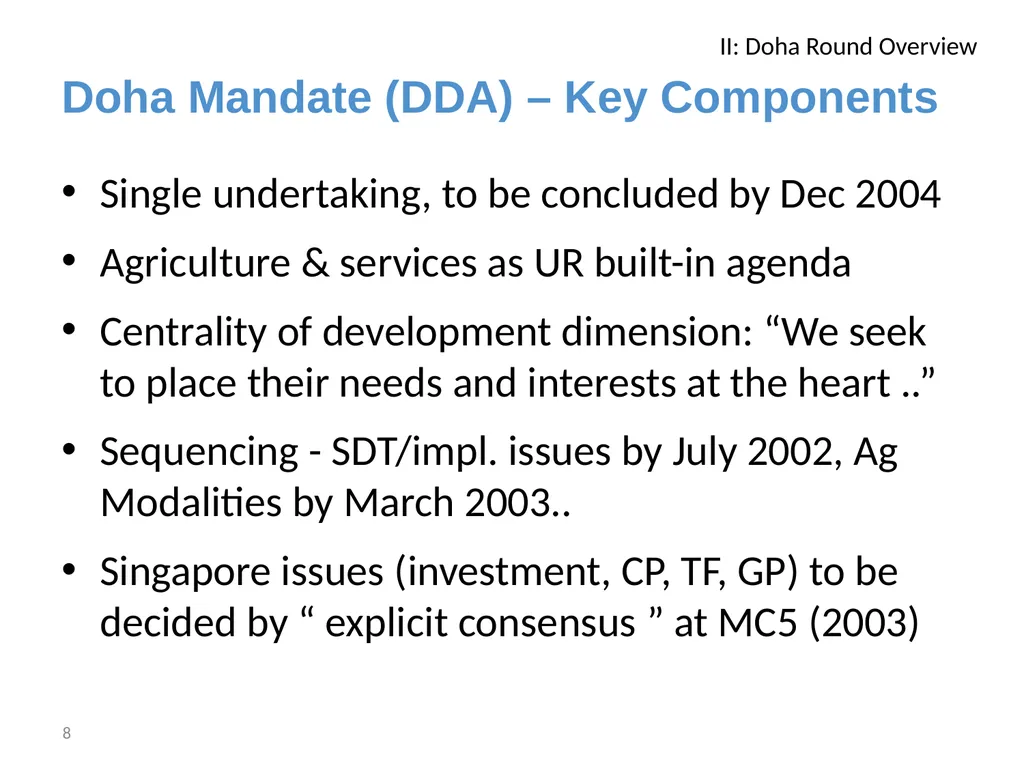 Multilateral Trade Negotiations After MC11 4 May - slide 8 of 22