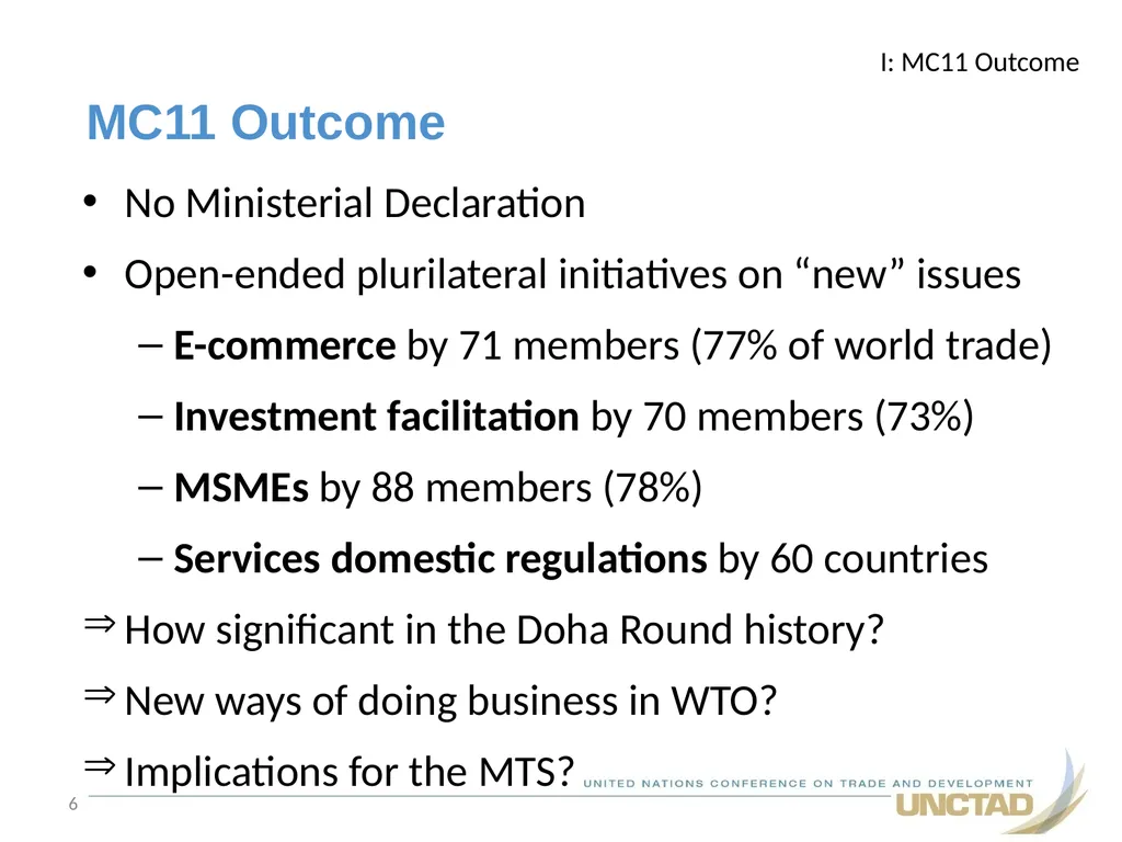 Multilateral Trade Negotiations After MC11 4 May - slide 6 of 22