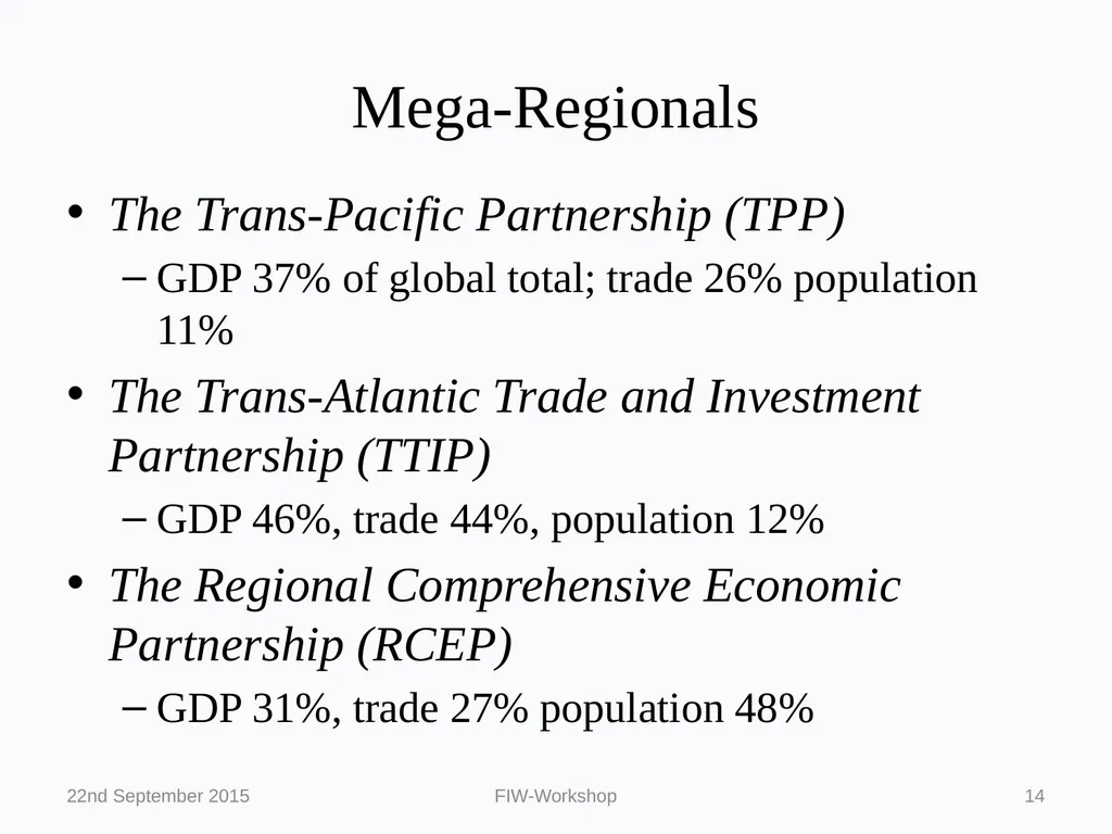 Regionalism and the WTO: Political Economy on a - slide 14 of 24