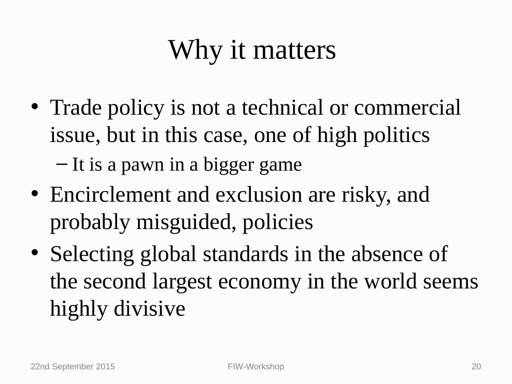 Regionalism and the WTO: Political Economy on a - slide 20 of 24