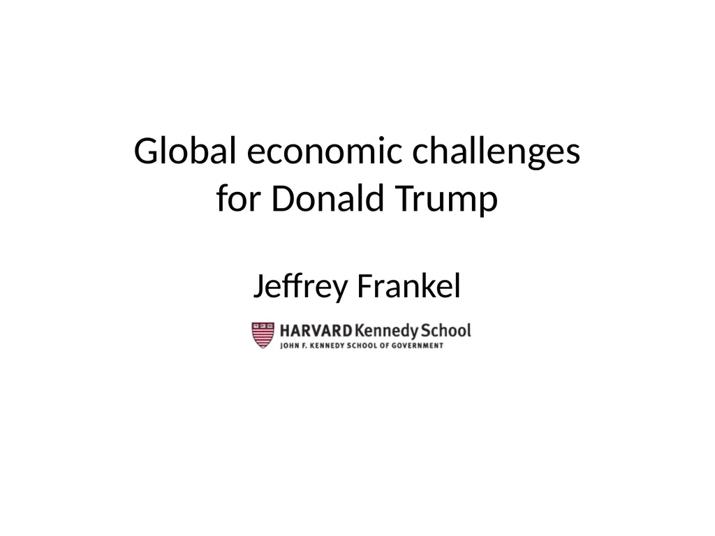 Global economic challenges for Donald Trump - slide 11 of 12
