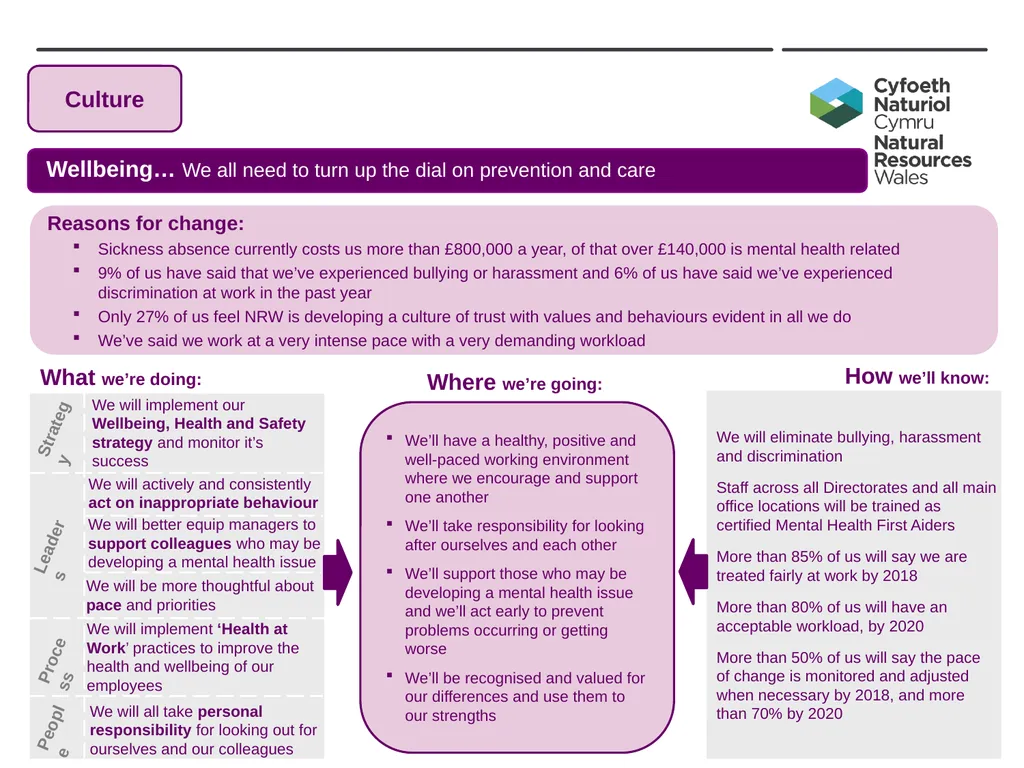 Developing NRW’s Teams and People - Our Strategy - slide 11 of 19