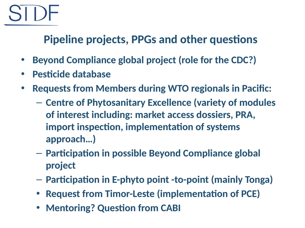 Recent relevant STDF activities Kenza Le Mentec - slide 7 of 8