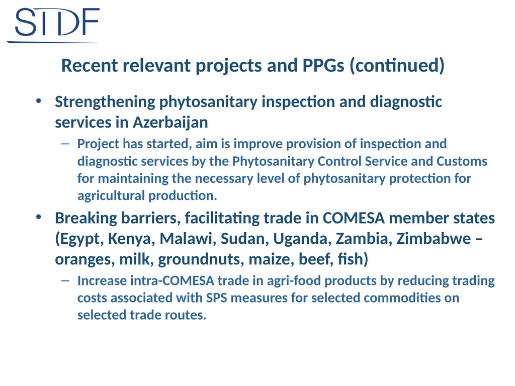 Recent relevant STDF activities Kenza Le Mentec - slide 6 of 8
