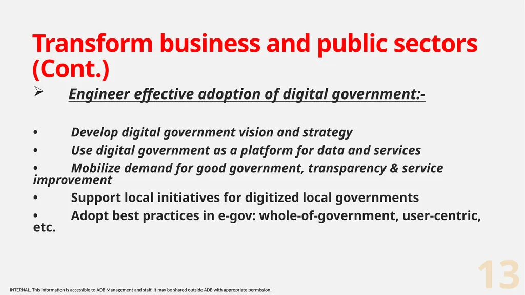 2nd CONSULTATION MEETING: CAREC DIGITAL STRATEGY - slide 13 of 17