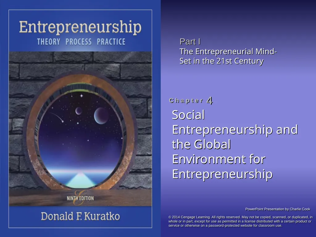 Social Entrepreneurship and the Global Environment