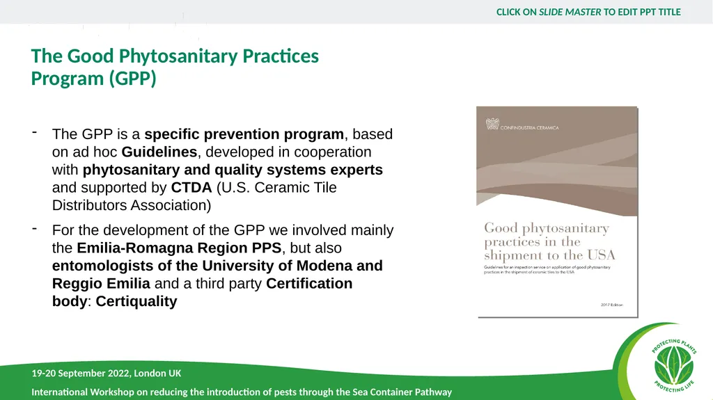 The Good Phytosanitary Practices Program - slide 7 of 12