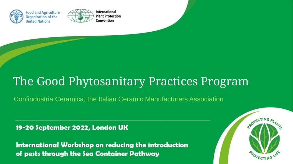 The Good Phytosanitary Practices Program - slide 1 of 12