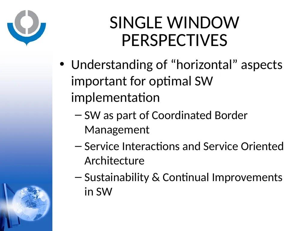 KNOWLEDGE ACADEMY - SINGLE WINDOW - WORLD CUSTOMS - slide 8 of 23
