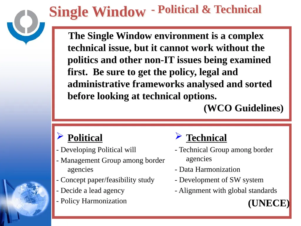 KNOWLEDGE ACADEMY - SINGLE WINDOW - WORLD CUSTOMS - slide 4 of 23