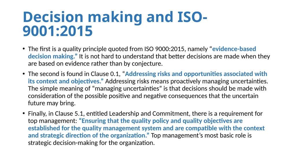 ISO-9001:2015 Where we have been and where we are - slide 6 of 25