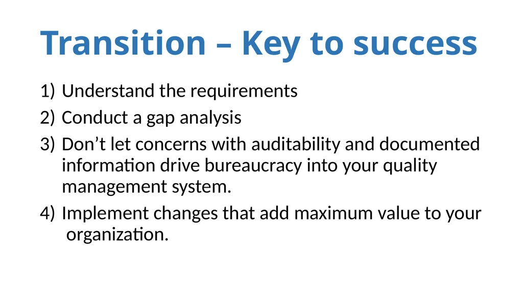 ISO-9001:2015 Where we have been and where we are - slide 2 of 25