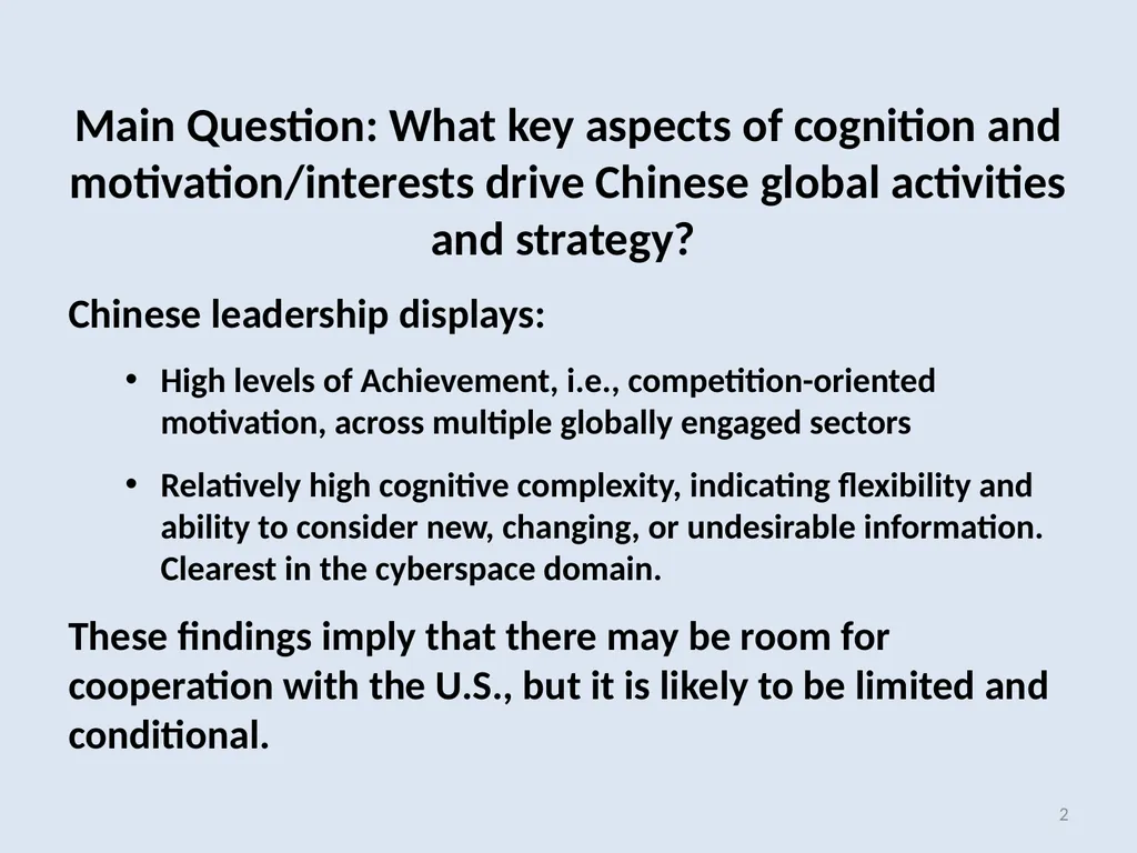 Future of Global Competition and Conflict (GCC) - slide 2 of 11