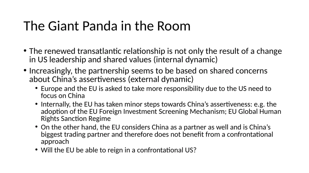 Transatlantic Relations under the Biden Presidency - slide 15 of 16
