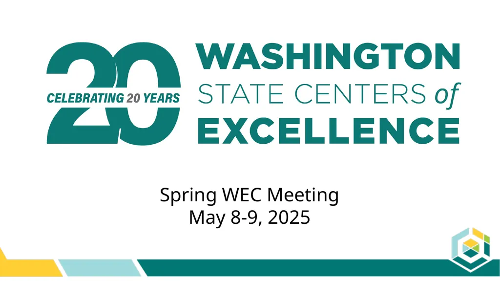Spring WEC Meeting May 8-9, 2025 Centers of - slide 1 of 9