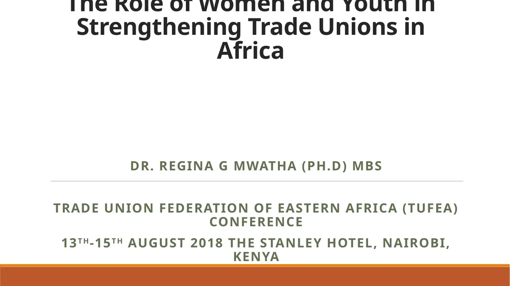 The Role of Women and Youth in Strengthening Trade