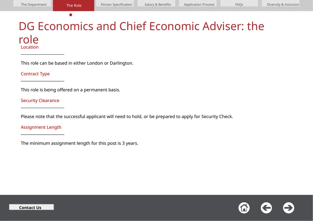 Director General – Economics and Chief Economic - slide 6 of 18