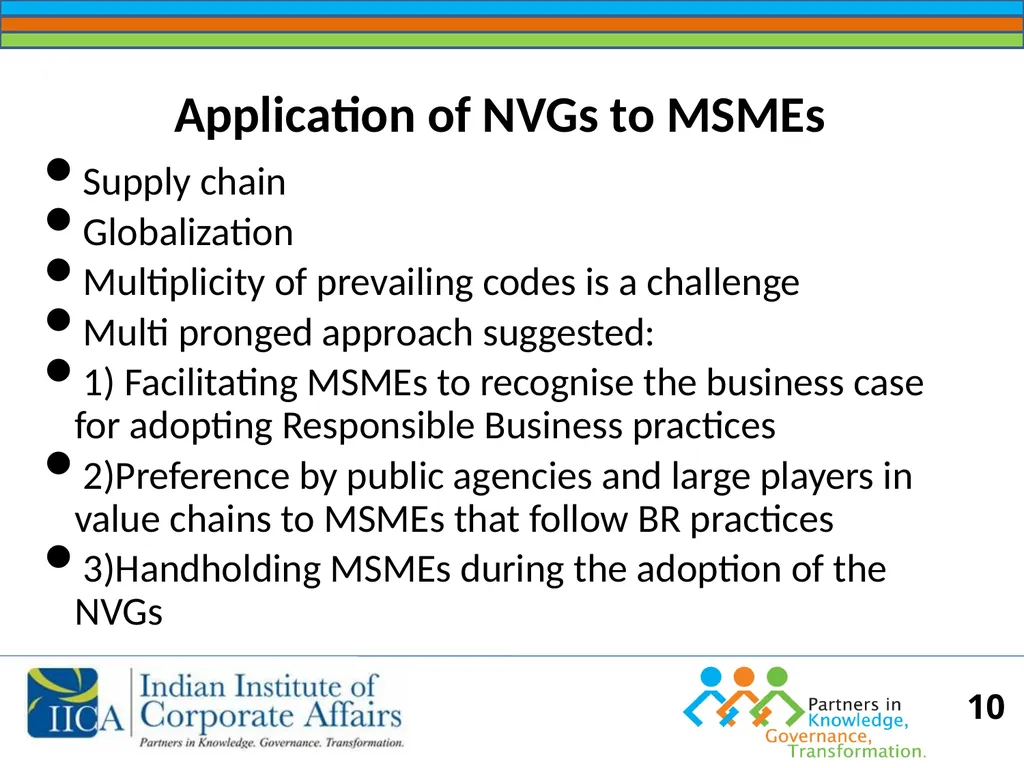 BUSINESS RESPONSIBILITY Orientation on NVGs and - slide 10 of 51