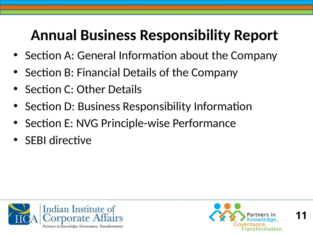 BUSINESS RESPONSIBILITY Orientation on NVGs and - slide 11 of 51