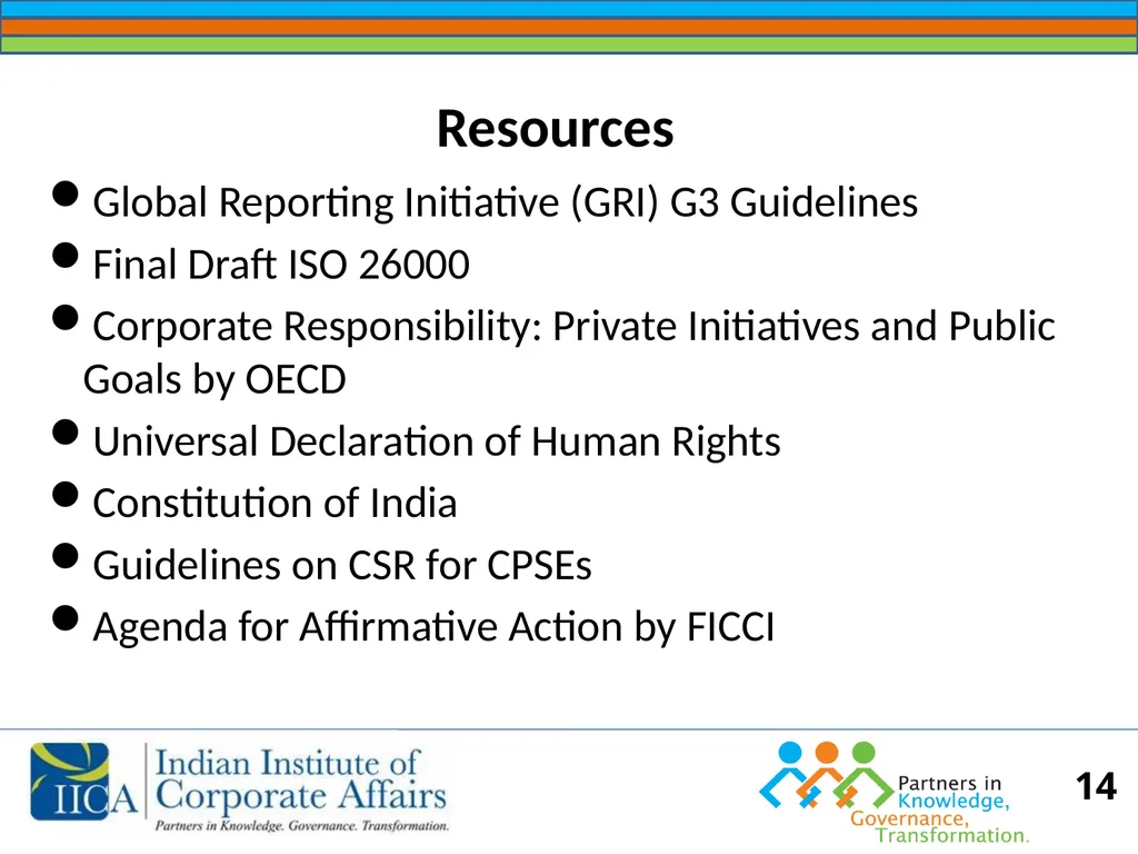 BUSINESS RESPONSIBILITY Orientation on NVGs and - slide 14 of 51