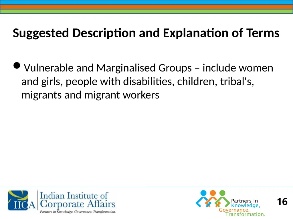 BUSINESS RESPONSIBILITY Orientation on NVGs and - slide 16 of 51