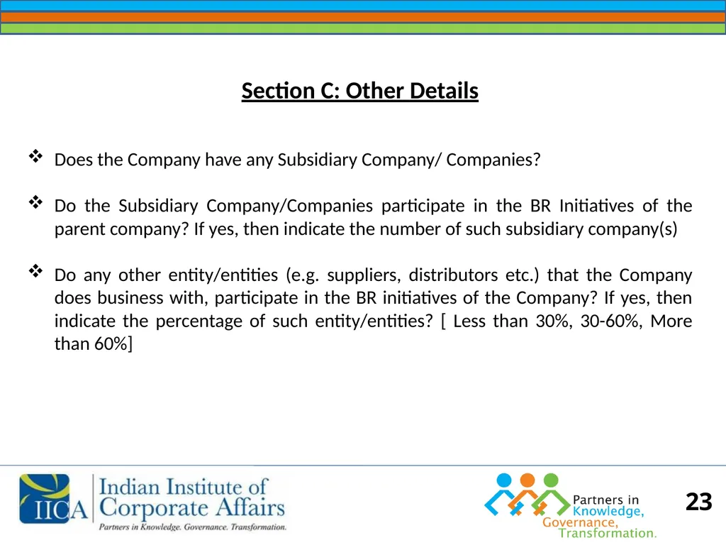 BUSINESS RESPONSIBILITY Orientation on NVGs and - slide 23 of 51