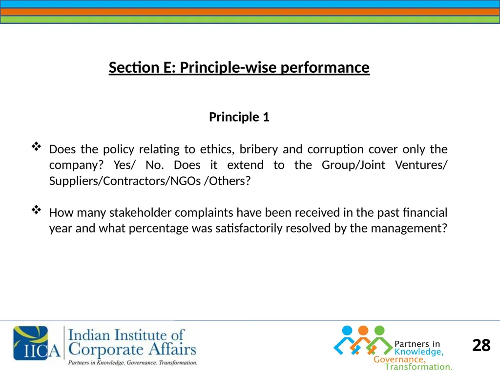 BUSINESS RESPONSIBILITY Orientation on NVGs and - slide 28 of 51