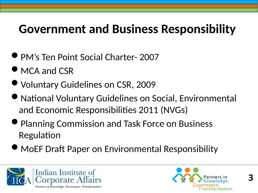 BUSINESS RESPONSIBILITY Orientation on NVGs and - slide 3 of 51