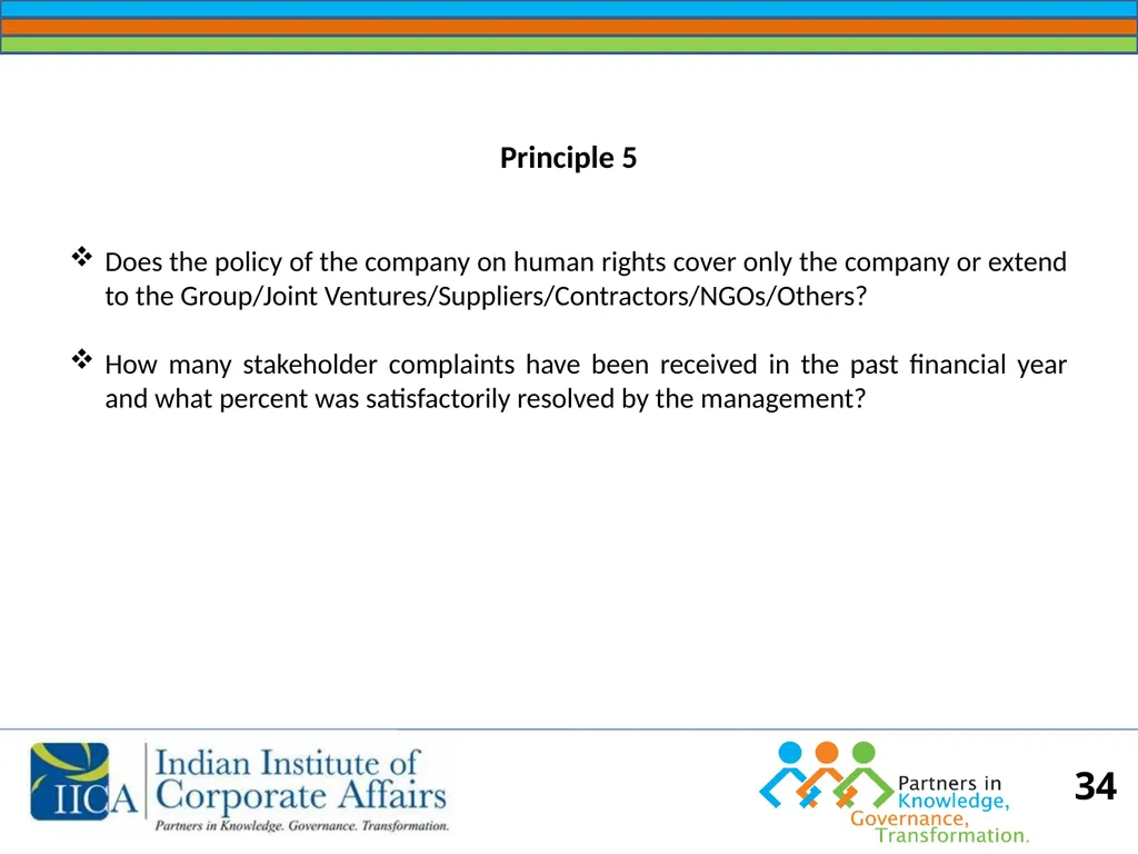 BUSINESS RESPONSIBILITY Orientation on NVGs and - slide 34 of 51