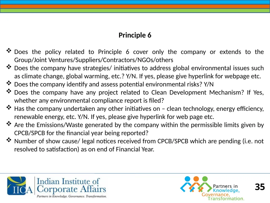 BUSINESS RESPONSIBILITY Orientation on NVGs and - slide 35 of 51