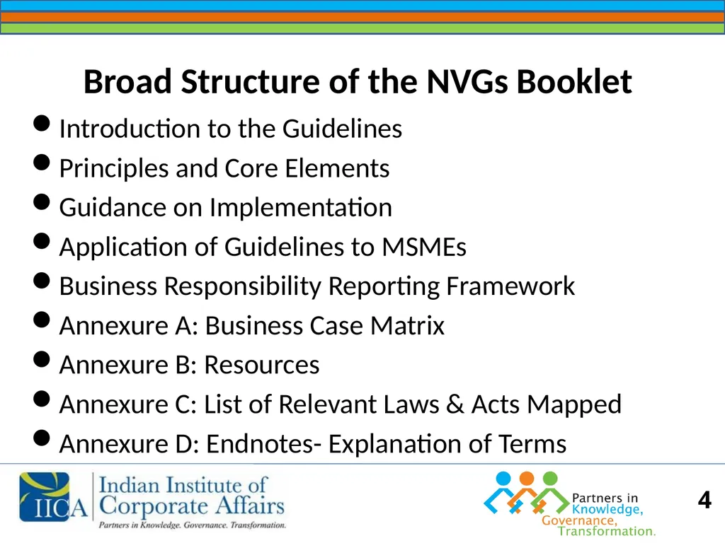 BUSINESS RESPONSIBILITY Orientation on NVGs and - slide 4 of 51