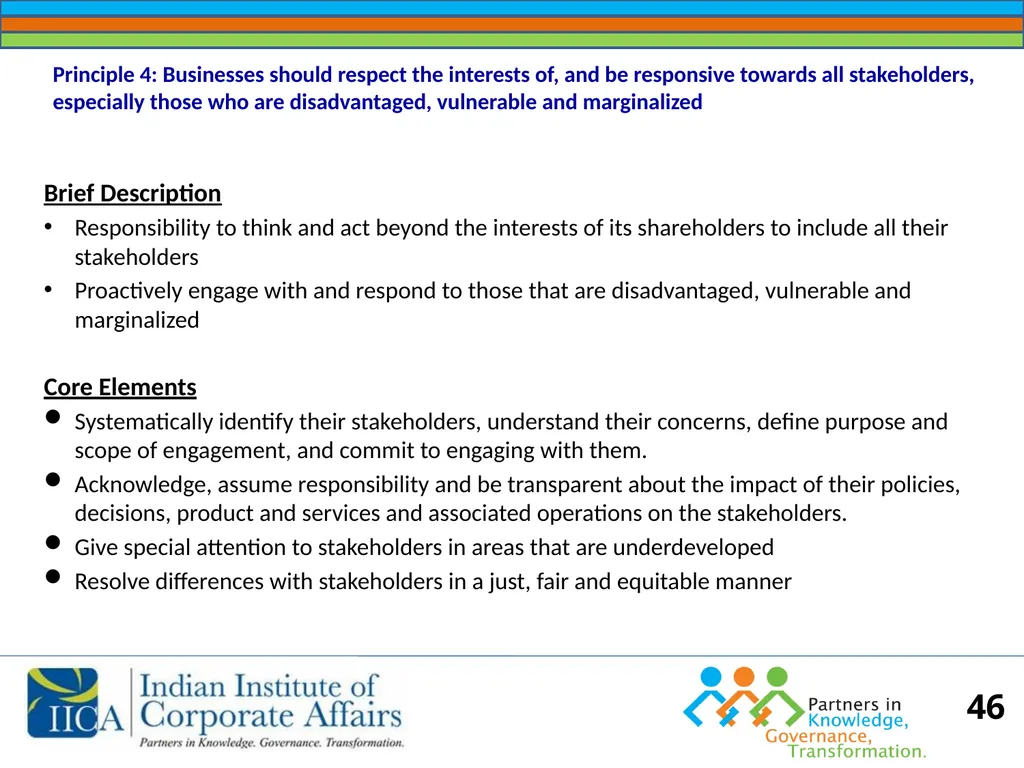 BUSINESS RESPONSIBILITY Orientation on NVGs and - slide 46 of 51