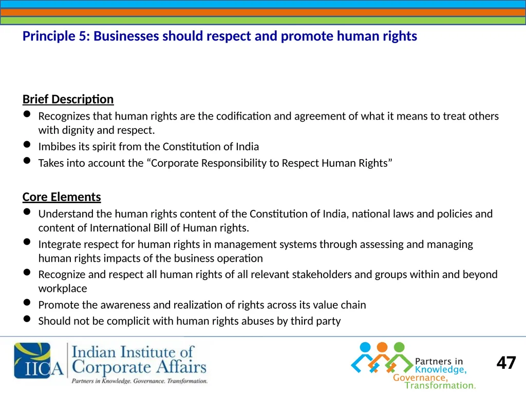 BUSINESS RESPONSIBILITY Orientation on NVGs and - slide 47 of 51